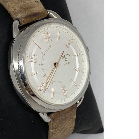Fossil FTW1200 Women's Sand Leather White Analog Dial Hybrid Smartwatch XX642 - Picture 5 of 12